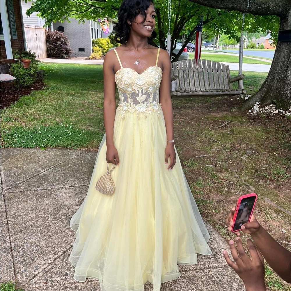 Yellow prom dress